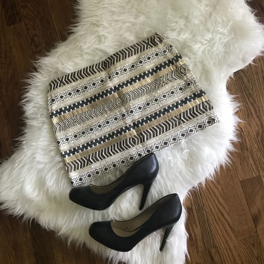 Zara Embellished Mini Skirt